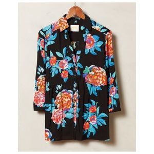 Anthropologie Maeve Woodland Walk floral top